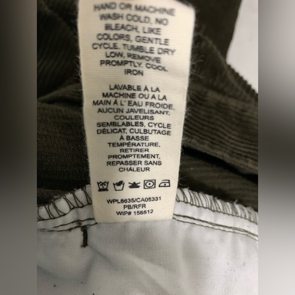 Woolrich Corduroy Comfort Casual Pants Womens 8 Cotton Winter Country - Picture 8 of 9